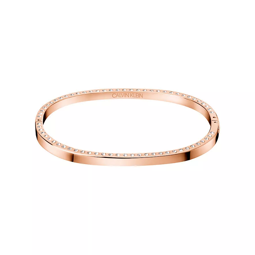 Calvin Klein Hook Damen Armreif Armband Edelstahl Rosegold Swarovski Gr. XS  54mm | eBay