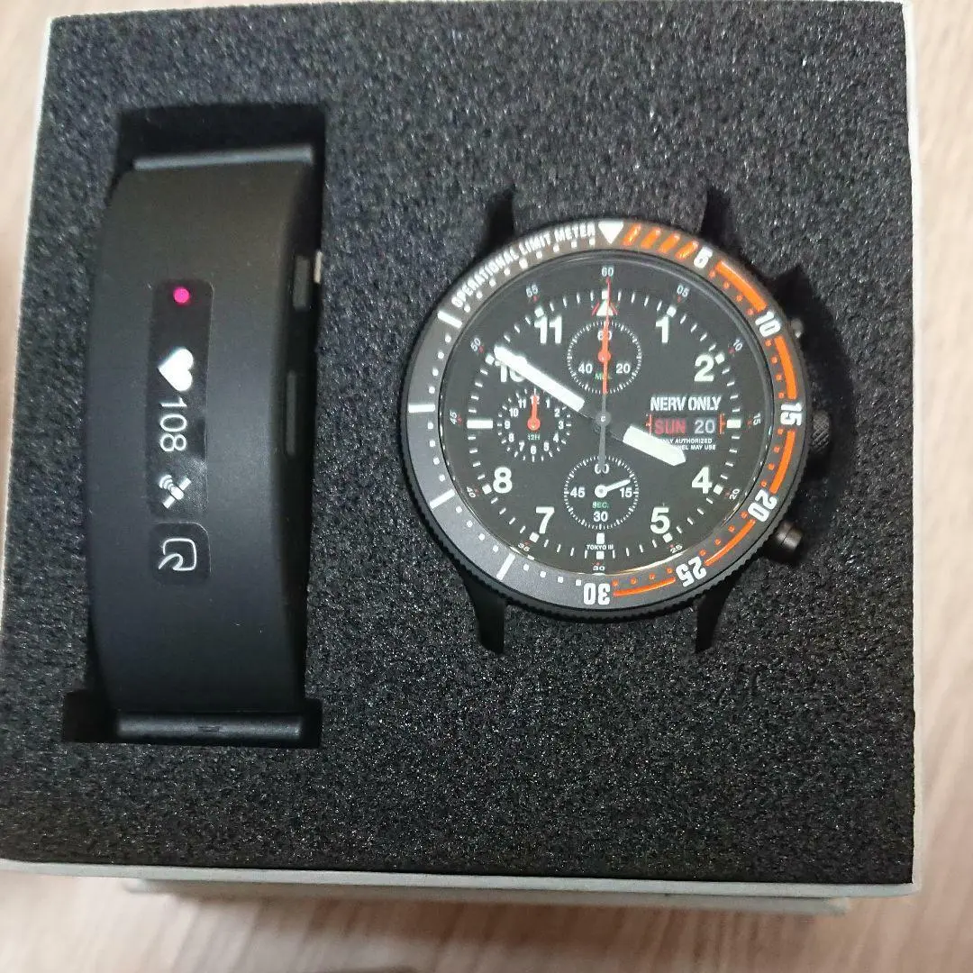 Sony Neon Genesis EVANGELION NERV wena wrist Smart Watch Active NERV ED.  Black
