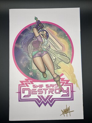 She Said Destroy #1 Cape & Cowl Variant Signed by Peabe Thud Comic