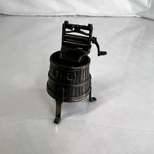 Vintage Durham Industries Metal Miniature Dollhouse Furniture Wash Tub & Ringer