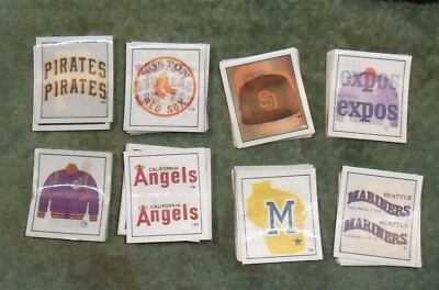 JB RFM JB RFM 80388 Large Lot Of Team Logo Baseball Cards 8 Stacks of Multiple C