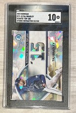 Taj Bradley 2023 Bowman Card #BTP-15, Scouts Top 100, Atomic Refractor /150