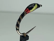 Buzzer Trout Fishing Flies 3 X Red Holographic Quill Buzzers Size  12