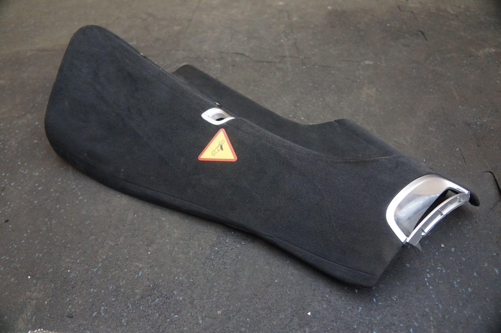 Left B-pillar Seat Belt Trim Black Alcantara 13N0732CP OEM Mclaren 570s 2017