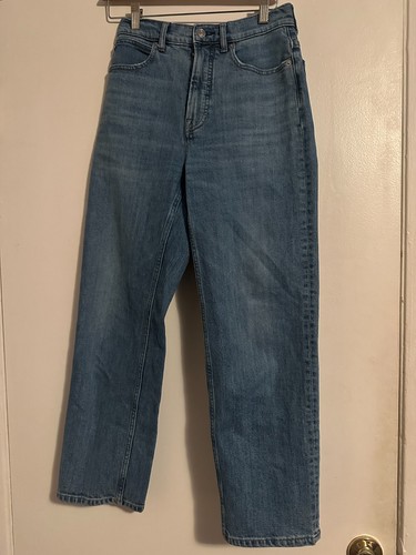 Everlane The Way High Jeans Women Light Blue Straight Leg Size 25