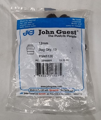 John Guest Speedfit PM4612E 12mm Steckverbinder Endkappe Blindstopfen 10 Stk