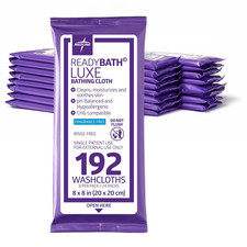 Readybath LUXE Extra Thick Adult Bath Wipes, 192 Wipes 8 Wipes, 24 Packs , Unsc