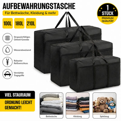 XXL Aufbewahrungstasche 100L 180L 200L Wasserdicht Oxford Umzugstasche Kleidung 