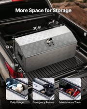 Heavy Duty Aluminum Truck Bed Tool Box Striped Plated Storage Chest With Side H Heavy Duty Aluminum Truck Bed Tool Box Striped Plated Storage Chest With Side H