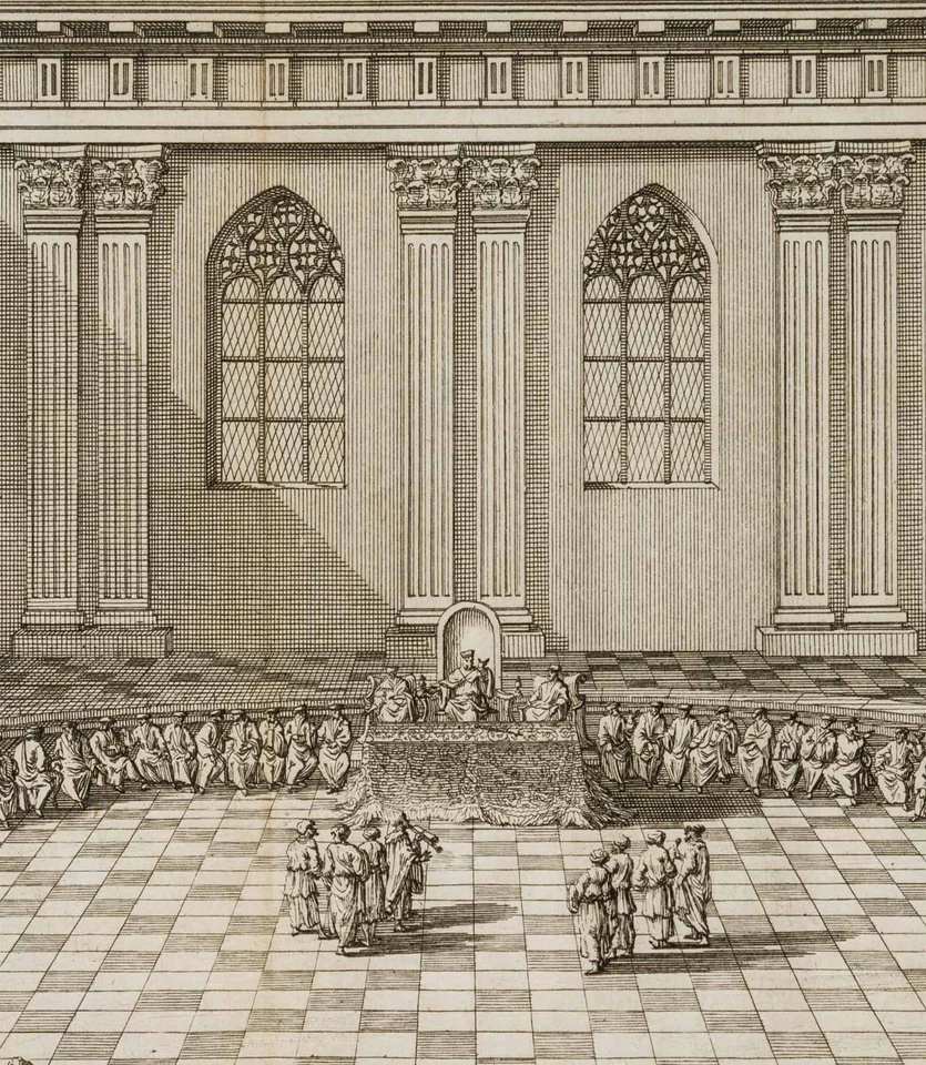 J. AVELE (1655-1727), Synedrium Magnum, Obergericht, Rad. Klassizismus Berufsleb - Bild 3 von 4