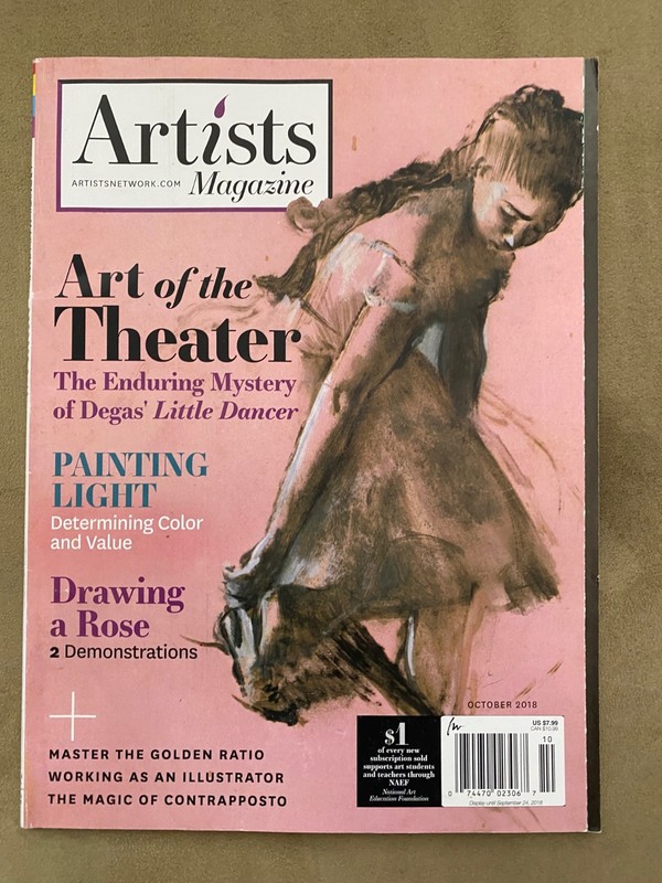 ARTIST’S Magazine October 2018 Degas Little Dancer, Painting Light-Fine
