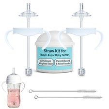 Straw Cup Conversion Kit for Philips Avent Natural Baby Bottles 2Count, Food ...