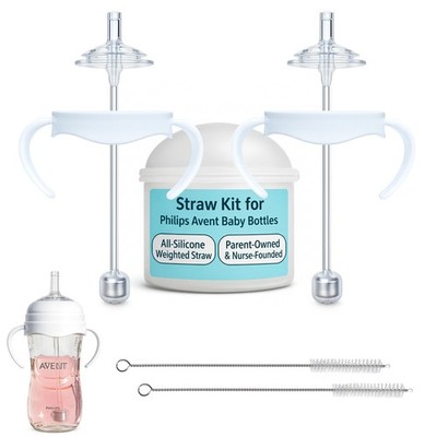 Straw Cup Conversion Kit for Philips Avent Natural Baby Bottles 2Count, Food ...