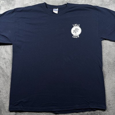 Vintage Zac Brown Band Local Crew Tour T-Shirt Men XL Navy Blue Cotton Crew Neck
