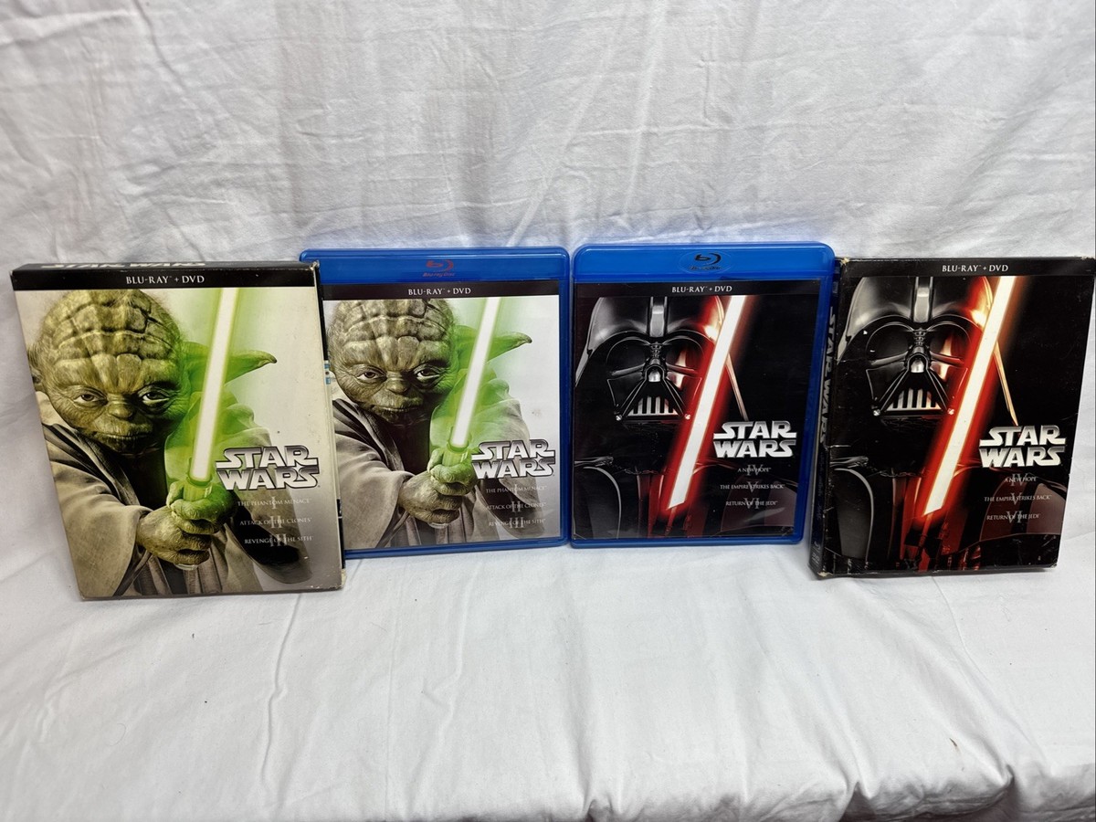 Star Wars Original Trilogy Prequel Trilogy Box Set Blu Ray DVD
