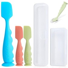 NFSVLB Baby Diaper Cream Spatula with Case,1 Large 2 Mini Green Red Blue
