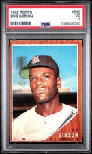 1962 Topps Baseball #530 Bob Gibson PSA 3 VG SP High # St. Louis Cardinals HOF