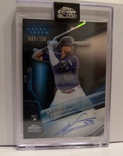 2026 Topps Chrome Black Baseball WARMING BERNABEL  Blue Auto /150 Rockies  (RC)