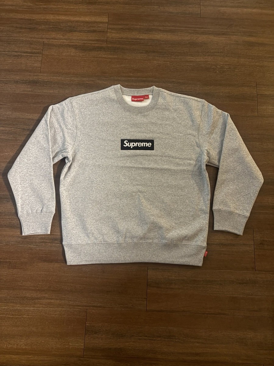 Supreme Box Logo Crewneck Heather Grey Size Large | eBay