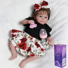 18in Realistic Reborn Baby Dolls Newborn Girl Doll Vinyl Silicone Bday/Xmas Gift