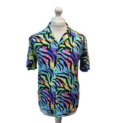 Zara Hawaiihemd Funky Tiger Print Viskose Freizeit Herren Gr. S