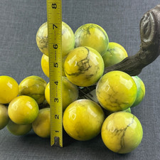 Large Vintage Alabaster Stone Marble Grapes Cluster MCM 10 Pounds