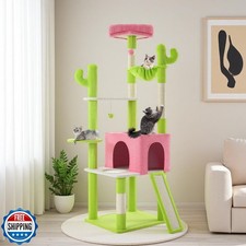 YITAHOME Tall Cactus Cat Tree: 68 in Cats Tower Activity Center with Sisal Po