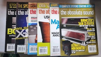 LOT OF 6 ABSOLUTE SOUND JOURNAL MAGAZINES 2008 YEAR #S 179 181 182 184 186 188