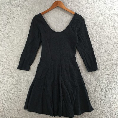chinese dress ladies Abercrombie Black Tiered Long Sheer Sleeve Mini Dress