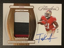 2024 Panini Flawless Bronze Frank Gore 9/9 Patch Auto