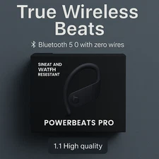 Beats by Dr. Dre Powerbeats Pro Wireless Bluetooth Earbuds Headphones Black