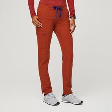 FIGS YOLA Skinny Scrub Pants Women's XXS   Auburn Orange