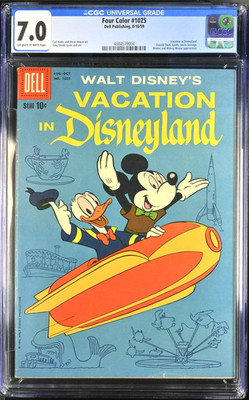 Four Color #1025 Vacation in Disneyland CGC 7.0 from 1959 Dell Giant