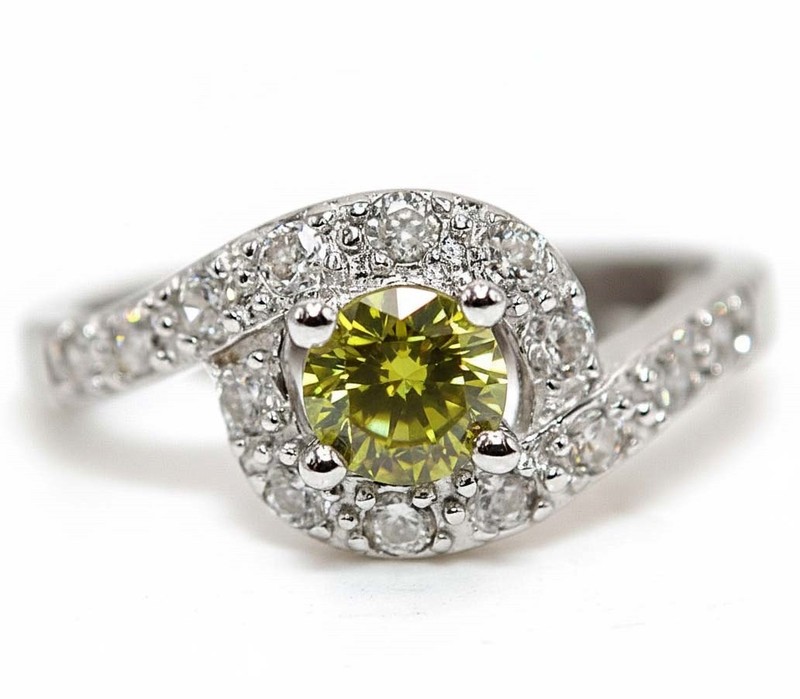 1CT Peridot 925 Solid Genuine Sterling Silver Ring Sz 9 NF1-7