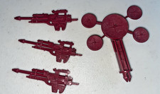 Vintage 1988 GI Joe COBRA BATTLE BARGE 3 Machine Guns and Radar Dish PARTS ONLY