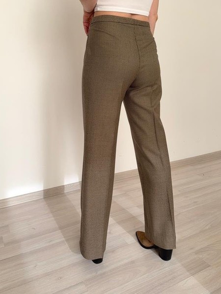 Women Akris Trousers Brown Wool 38 / M / 46