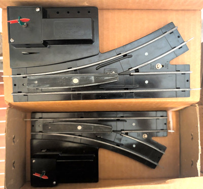 American Flyer no 722 Track Switches Pair Right and Left S Gauge with Box