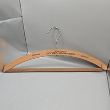 Vintage Bonita Cleaners Monrovia California 16.5" Wooden Clothes Hanger