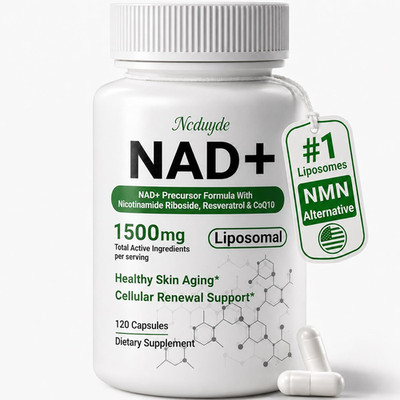 Ncduyde NAD+ Supplement, Liposomal NAD Nicotinamide Riboside Resveratrol 1500 mg