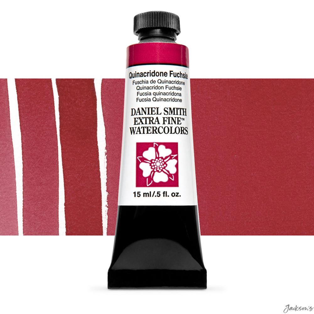 Daniel Smith Watercolour Paint Tube 15ml Quinacridone Fuchsia PR202 Series 2