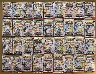 Pokemon Prismatic Evolutions Booster Lot of 36 - TCG S&V - Fast Shipping