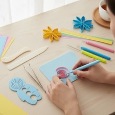 Kitanis 9-Piece Ergonomic Quilling Tool Kit - Perfect for Beginners & Experts