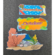Carson dellosa Bulletin Board Cutouts October december Seasonal Classroom Decor