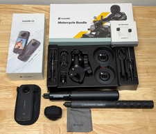 Insta360 X3 Camera Motorcycle Bundle + Tripod + Selfie Stick + Wind Muffs + More