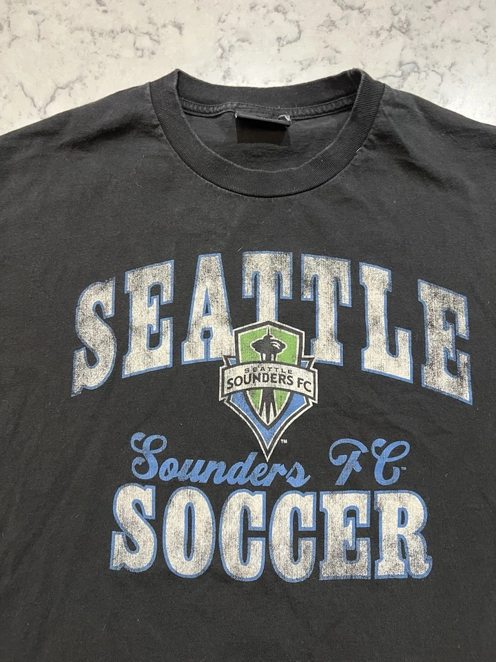 Camiseta deportiva Seattle Sounders FC fútbol negra gráfica G-III Sports de Carl Banks 2XL Foto 4 de 4