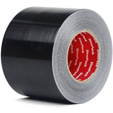Black Heavy-Duty Duct Tape Wide Roll Industrial Strength 4 inches x 55 Yards,...
