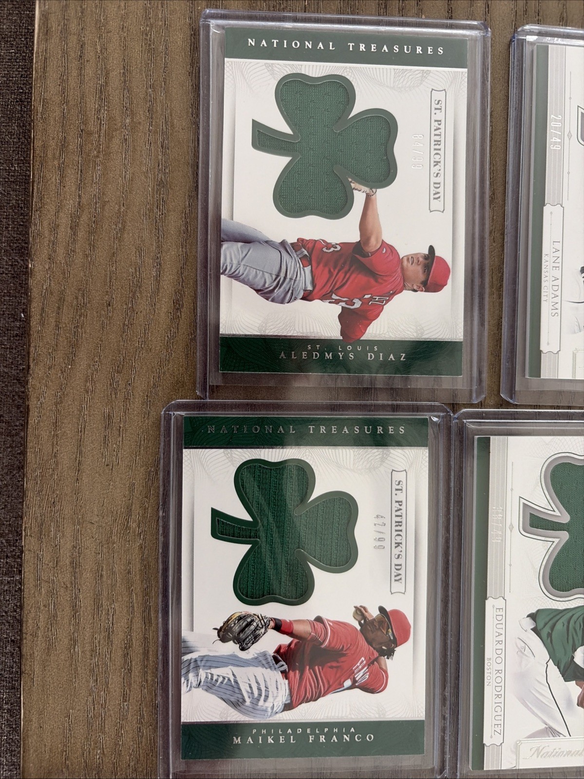 National Treasures Baseball Lot (9) Cards St Patricks Auto Game Used 2015 2016 view 3