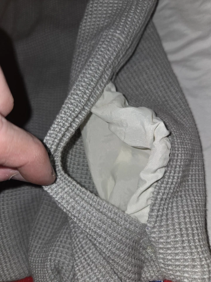 Vintage 80s Kansas Jayhawks V-Neck Waffle Knit Pullover Sweater Jacket Men's L - Image 3 of 4