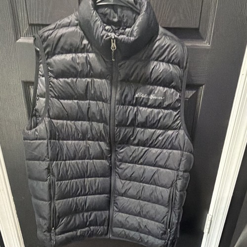 Eddie Bauer Men's Insulated Full Zip Quilted Puffer Vest Black Size L