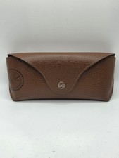 Ray Ban Sunglasses Glasses Snap Case ONLY Authentic Luxottica Pebbled Brown
